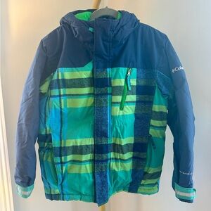 Columbia Kids' Vibrant Blue and Green Puffer Jacket